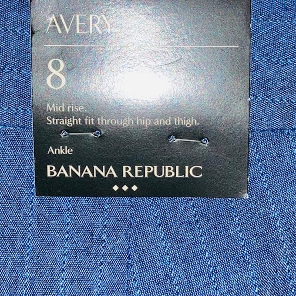 NWT BANANA REPUBLIC AVERY FIT ANKLE PANTS SIZE 8